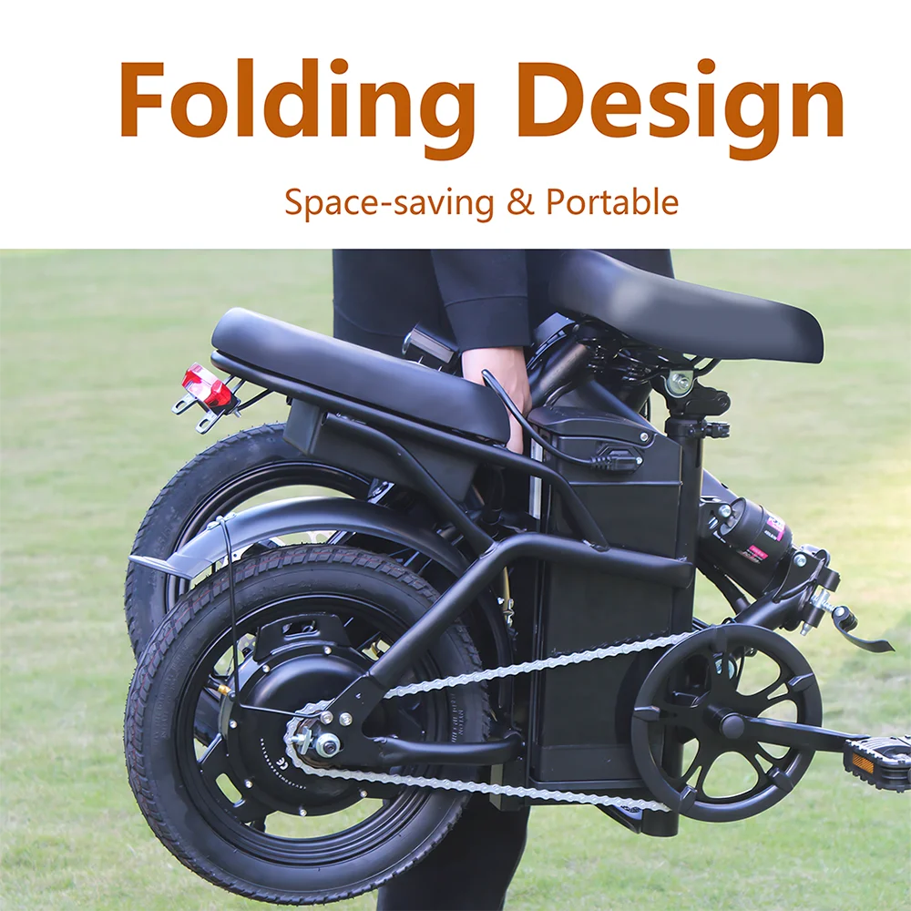 14 Inch Foldable E-Bicycle 400W Motor 48V 15AH Adult MiniSuitable for City Commuting Travel