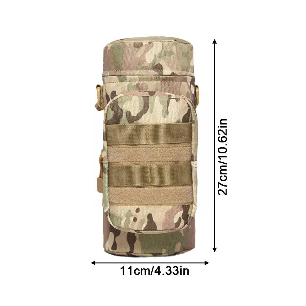 Molle Water Bottle Holder Bag Hydration Carrier Kettle Pouch with Strap Fits Up to 32 oz.