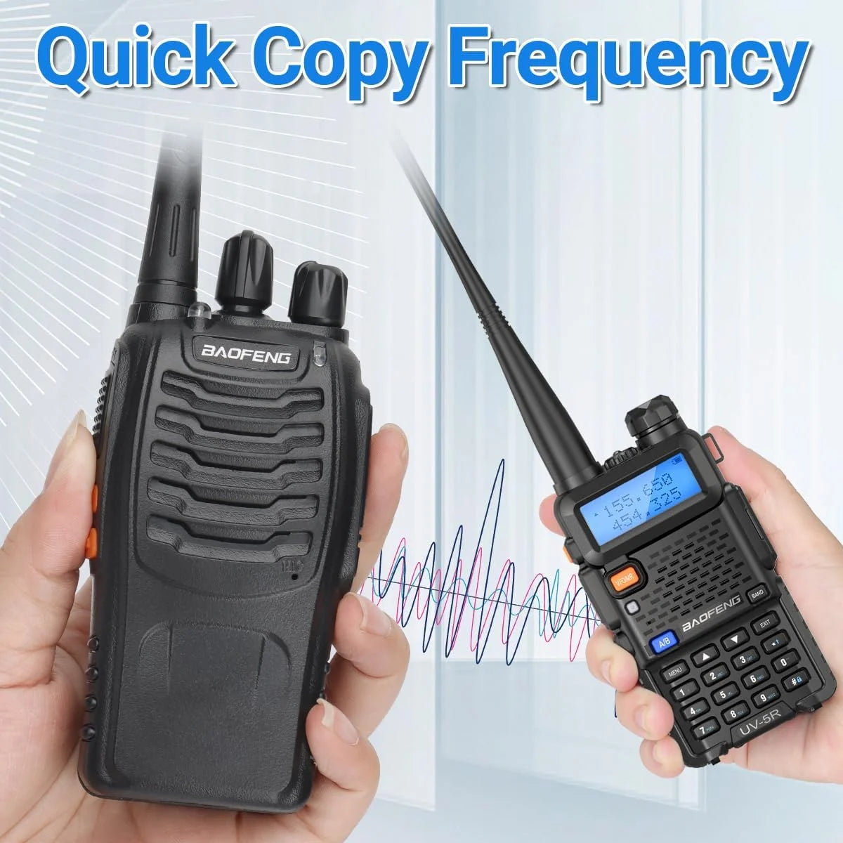 3/6PCS Walkie Talkie Wireless Copy Frequency UHF Long Range High Power Upgraded VOX Ham Two Way