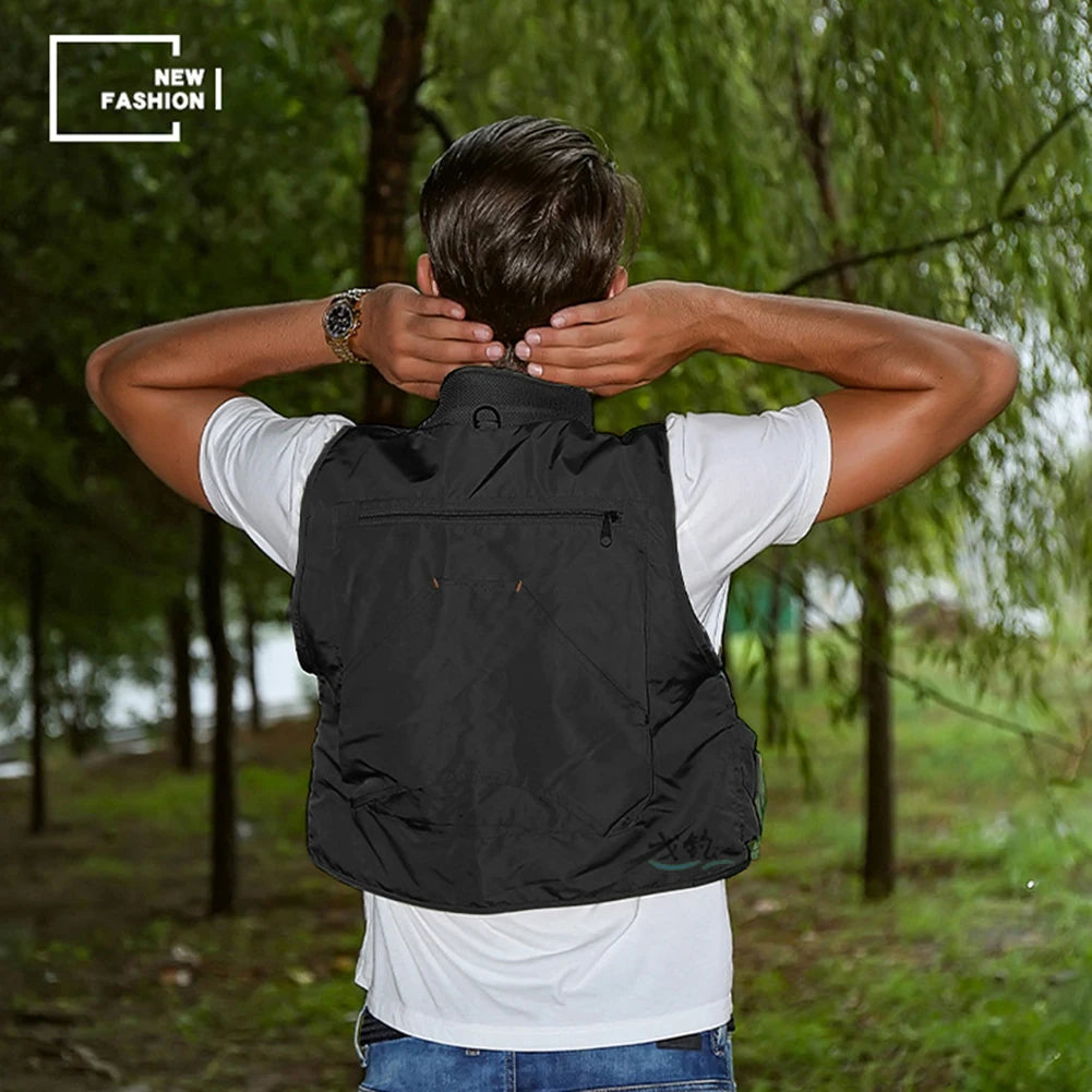 Fishing Vest Multi Pockets Breathable Mesh Outdoor Sports Summer Boating Jackets