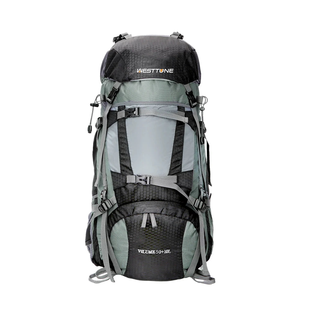 60L Explorer Internal Frame Backpack, Rain Cover Outdoor for Hiking Camping Backpacking Travel