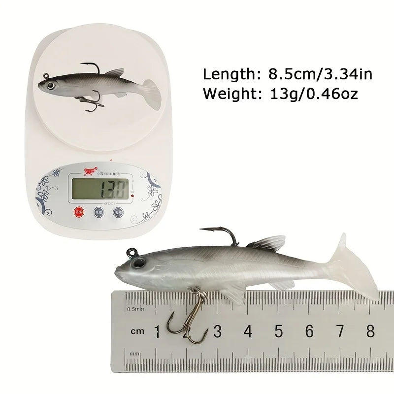 5Pcs Realistic Soft Bait-8Cm Realistic-High-Quality Sharp Hook-For-Use, Freshwater and Salt Fishing