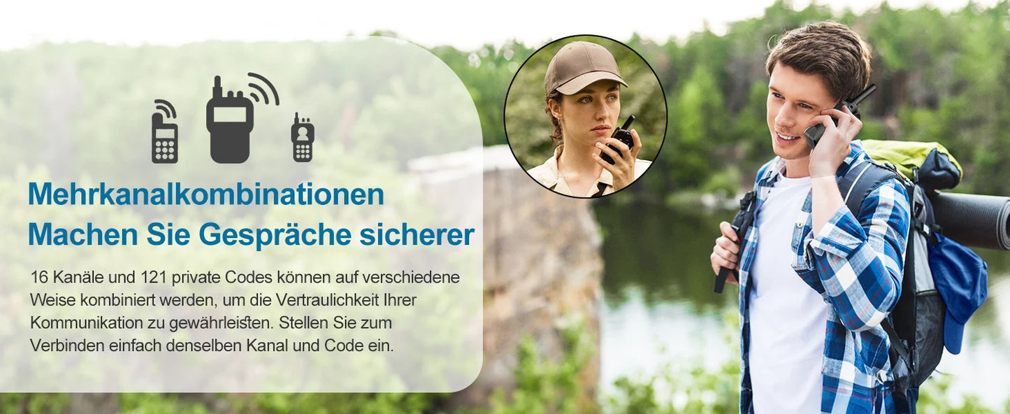 Walkie Talkies 3 Pack Rechargeable,1200mAh Li-ion Battery,Kids, Walky Talky,Camping