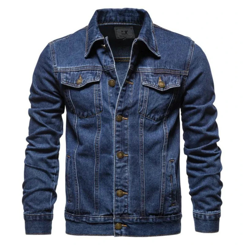 New Autumn Men's Casual Workwear Jeans Jacket Loose Casual Versatile Youthful Male