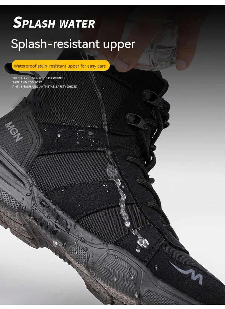 Boots Indestructible Safety Men Steel Toe Puncture-Proof Sneakers; Women Non Slip Work Shoes