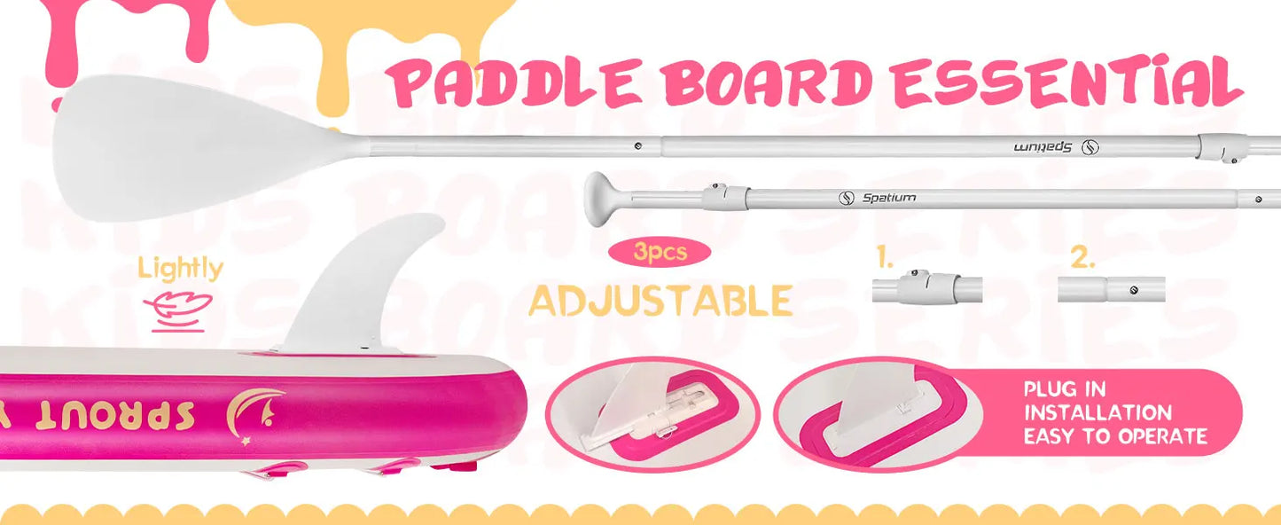 Kids Stand Up Paddle Board, Inflatable SUP Accessories, Wide Stable Design.