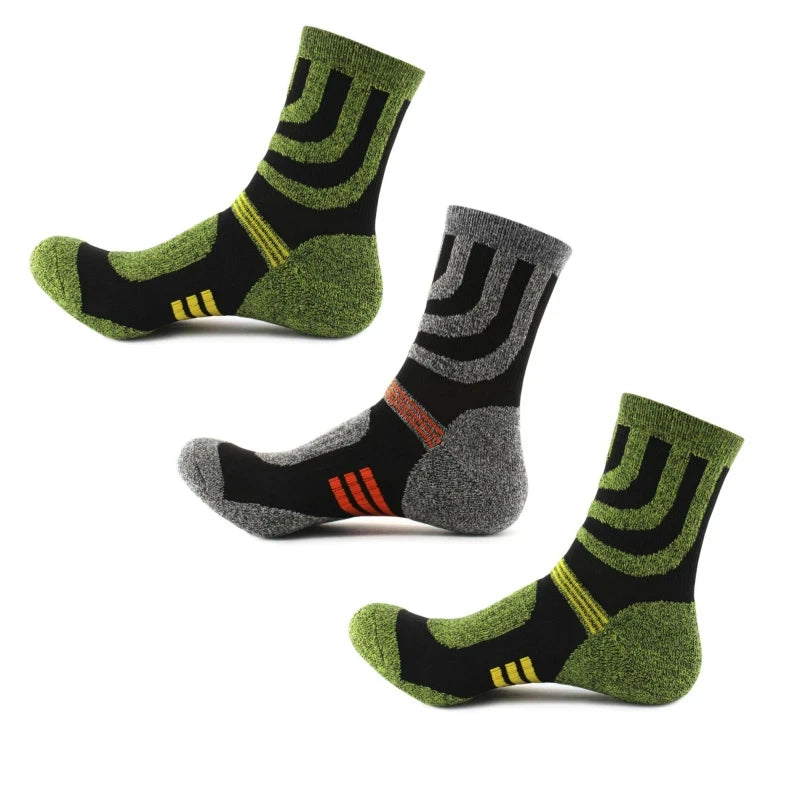 5 Pairs Socks Men Anti Blister Autumn Winter Terry Sports Cycling Marathon Camping Trekking Rugby