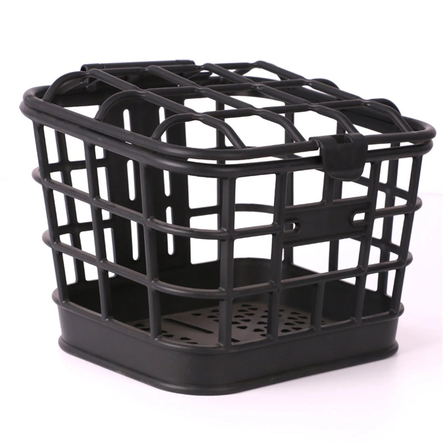 Bike Front Basket Large Capacity Anti Extrusion Black PC Material Detachable,with Lid,Electric Bike