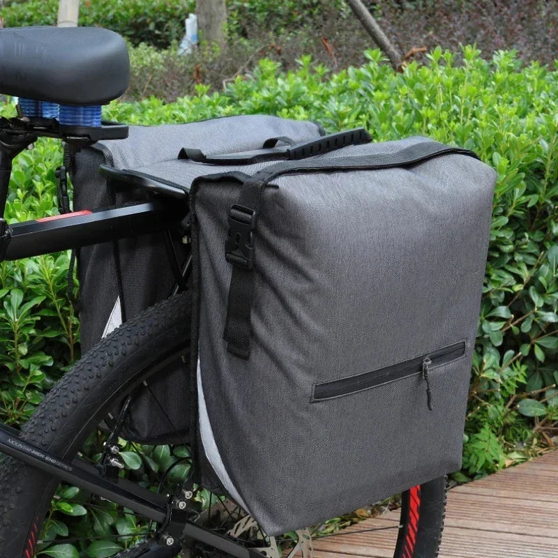 Cycling Double Side Rear Rack Bike 2 In 1 Tail Seat Pannier Pack Luggage Carrier Bike Bag