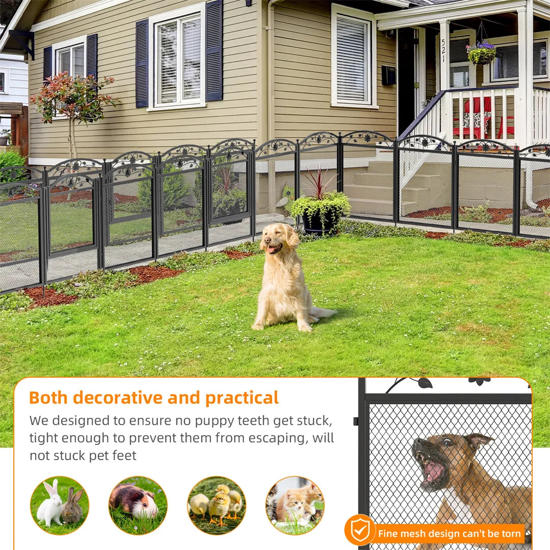 8 Panels, Heavy Duty Dog Playpen Outdoor Indoor Metal Fence,Waterproof Fertility Pad