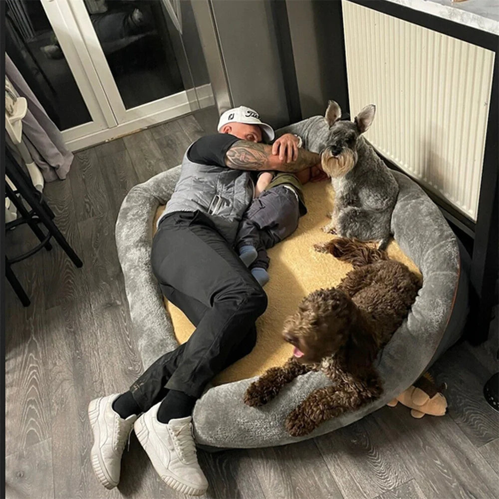Jumbo Large Orthopedic Dog Bed Memory Foam,Waterproof Elevated Cushion Warm Puppy,Removable Cover