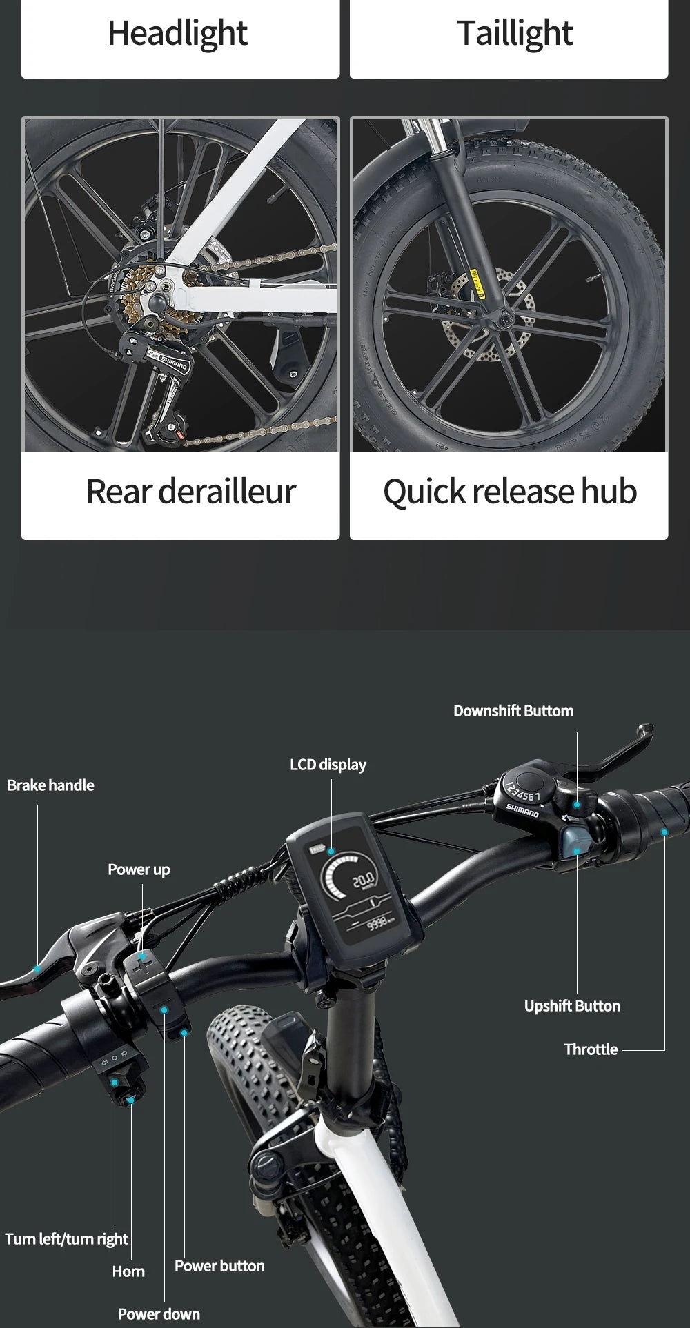 L20 Folding E-Bicycle 1000w Motor 48V Removable Battery ,Adult 20 Inch Fat Tire Foldable E Bike