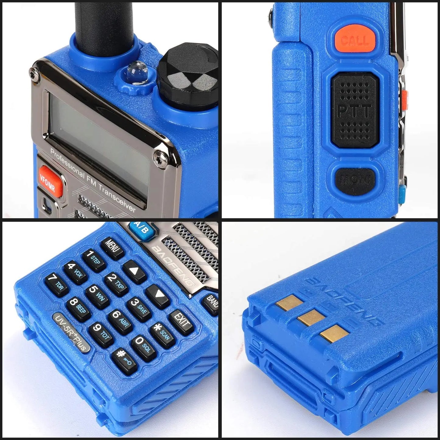 UV-5R+ Plus Two Way Radio, Long Range Rechargeable with Earpiece, Walkie Talkie,144-148 420-450MHz,
