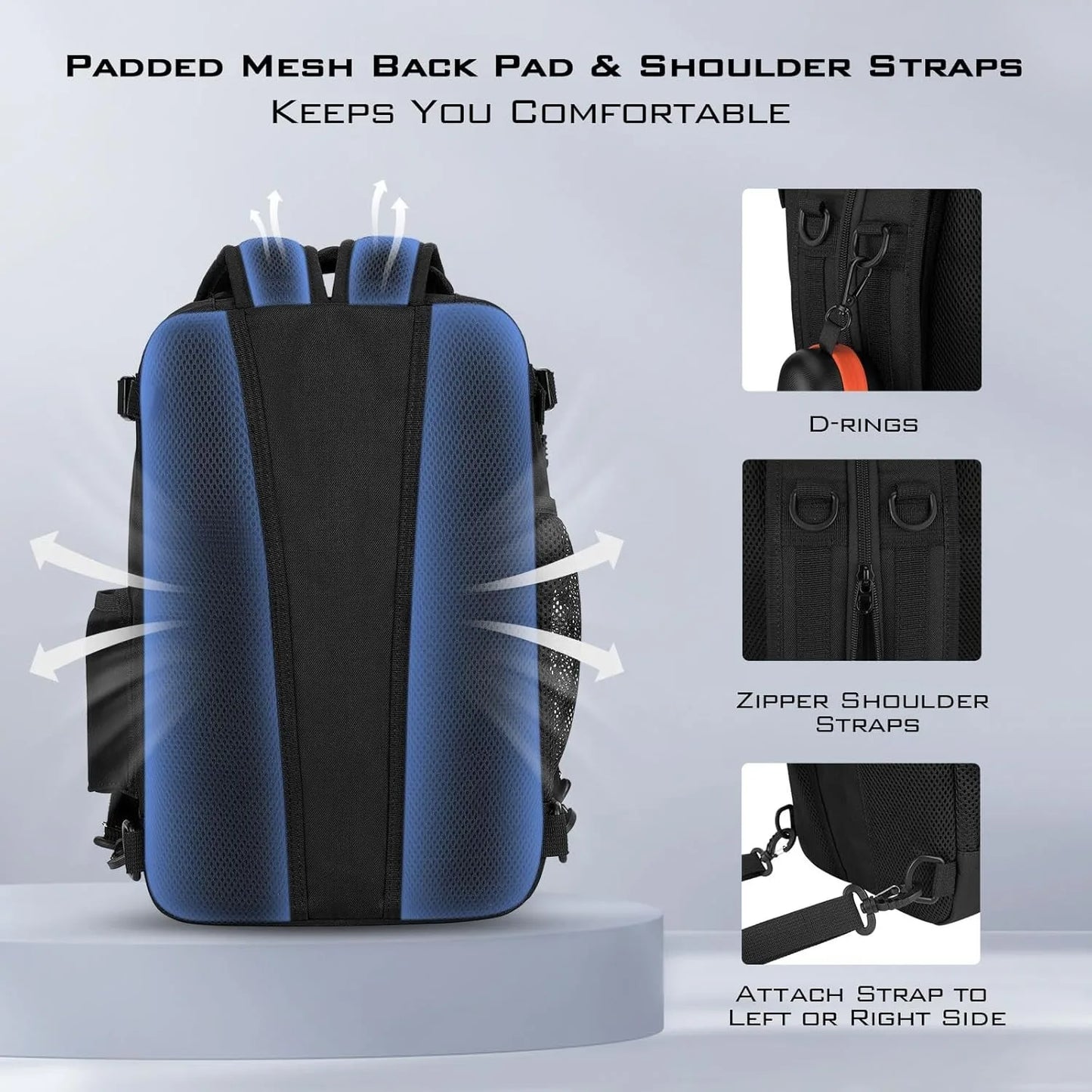 Tactical Fishing Sling Tackle Bag - Lightweight Fishing Backpack - Storage for Gear and Equipment