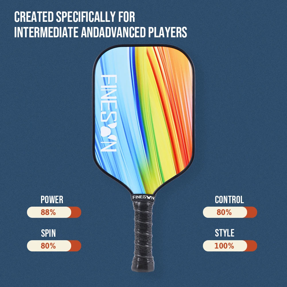 Pickleball Set USAPA Compliant Fiberglass Surface Enhanced Power with Pickleball Bag , Beginners