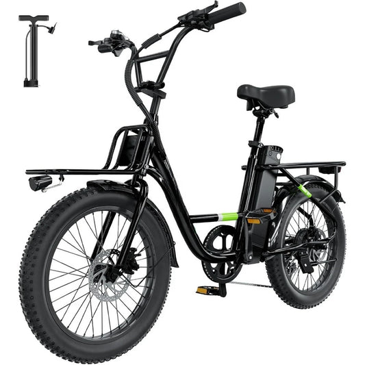 E- Bike for Adults, 20 mph Cargo 1000W Peak, 55 Miles Range, 48V 10.4Ah - Hot Sale