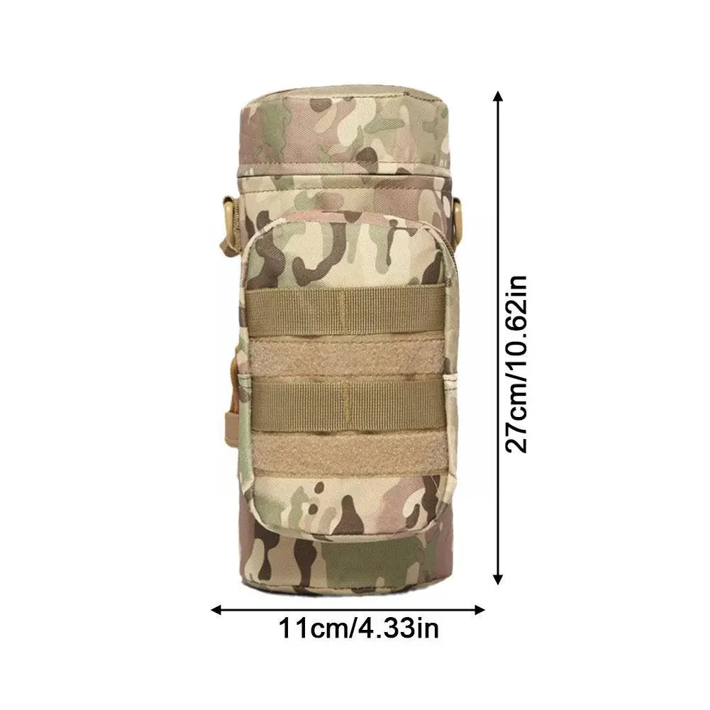 Molle Water Bottle Holder Bag Hydration Carrier Kettle Pouch with Strap Fits Up to 32 oz.