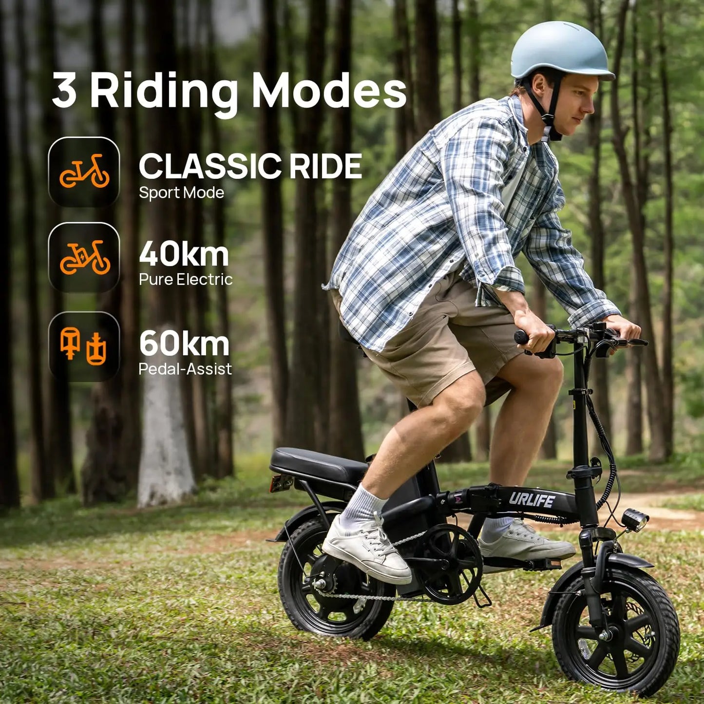 14" Foldable E-bicycle, Adult,Peak 500W Motor,48V 7.5Ah Remove Battery 40 Mi.Range 3 Hours Charge