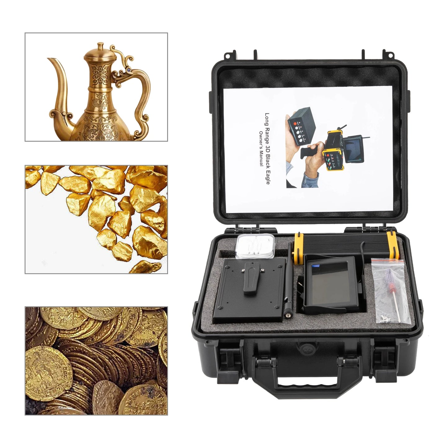 Metal Detector Gold Finder Underground Metal Scanner, High Definition Screen Gold Silver Copper
