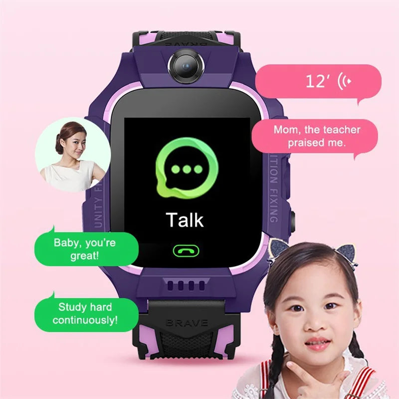 Z6 Kids SOS Smart Watch IP67 Waterproof SIM Card,GPS Tracker Anti-lost Smart Wristband,IOS Android