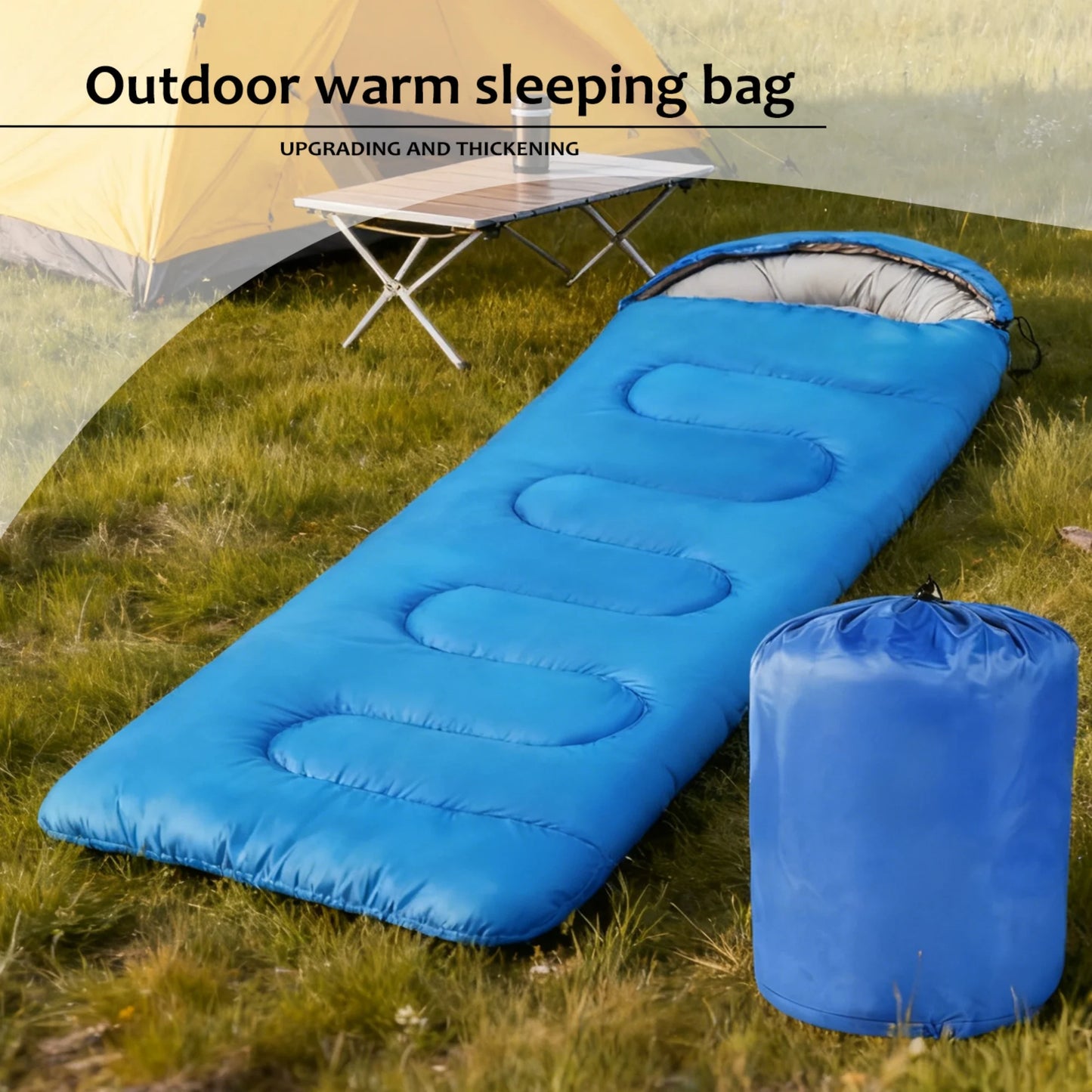 3-Season Weather Sleeping Bag, Suitable Microfiber, 5-20 Degrees, Compression Bag Supplies