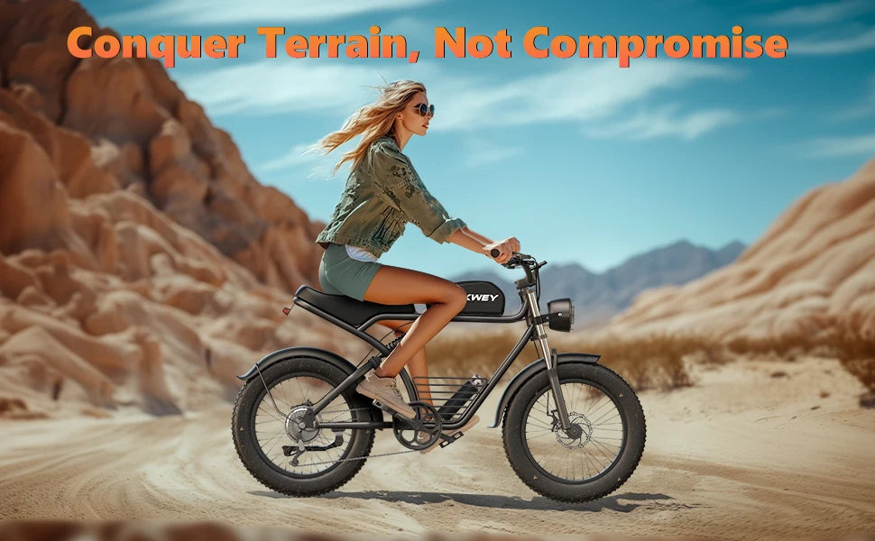 K7 E-bike 1500W Motor 48V 23AH ,20 Inch Fat Tire 32MPH 7-Speed Mountain electric bike