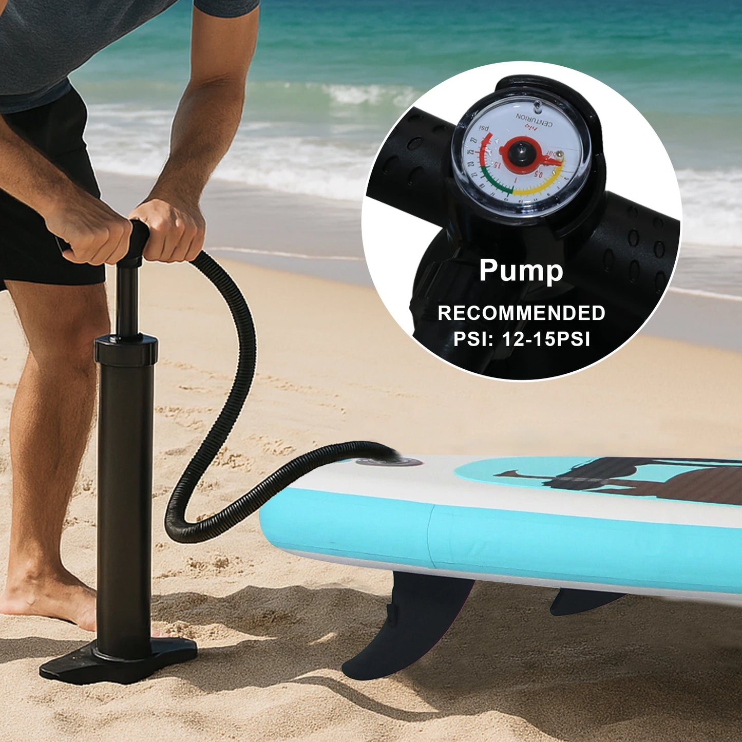 Portable Inflatable Stand Up Paddle Board 10'6"×32"×6", Premium PVC, Full Kit for Adults/Youth
