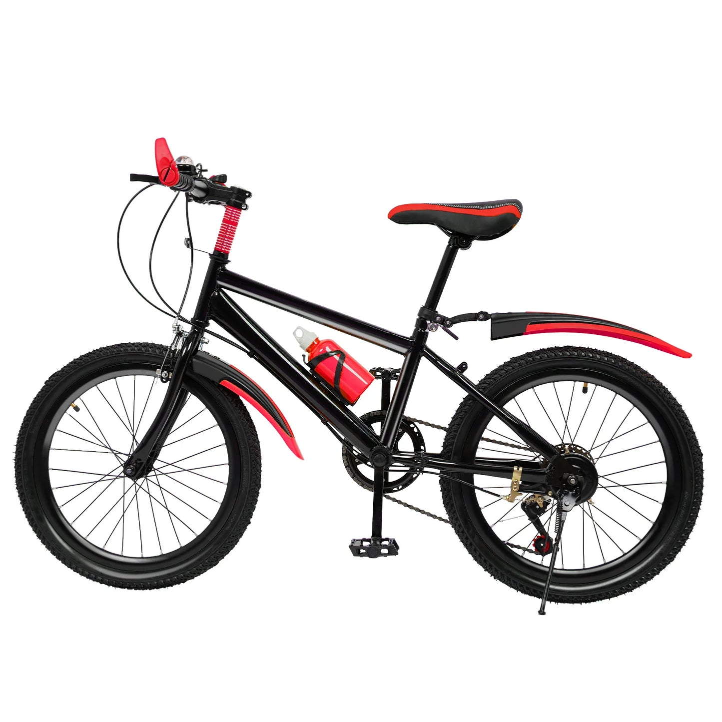 20" Mountain Bike 7 Speeds Kids Bicycle Dual-Disc Brakes Height Adjustable MTB Boys Girls