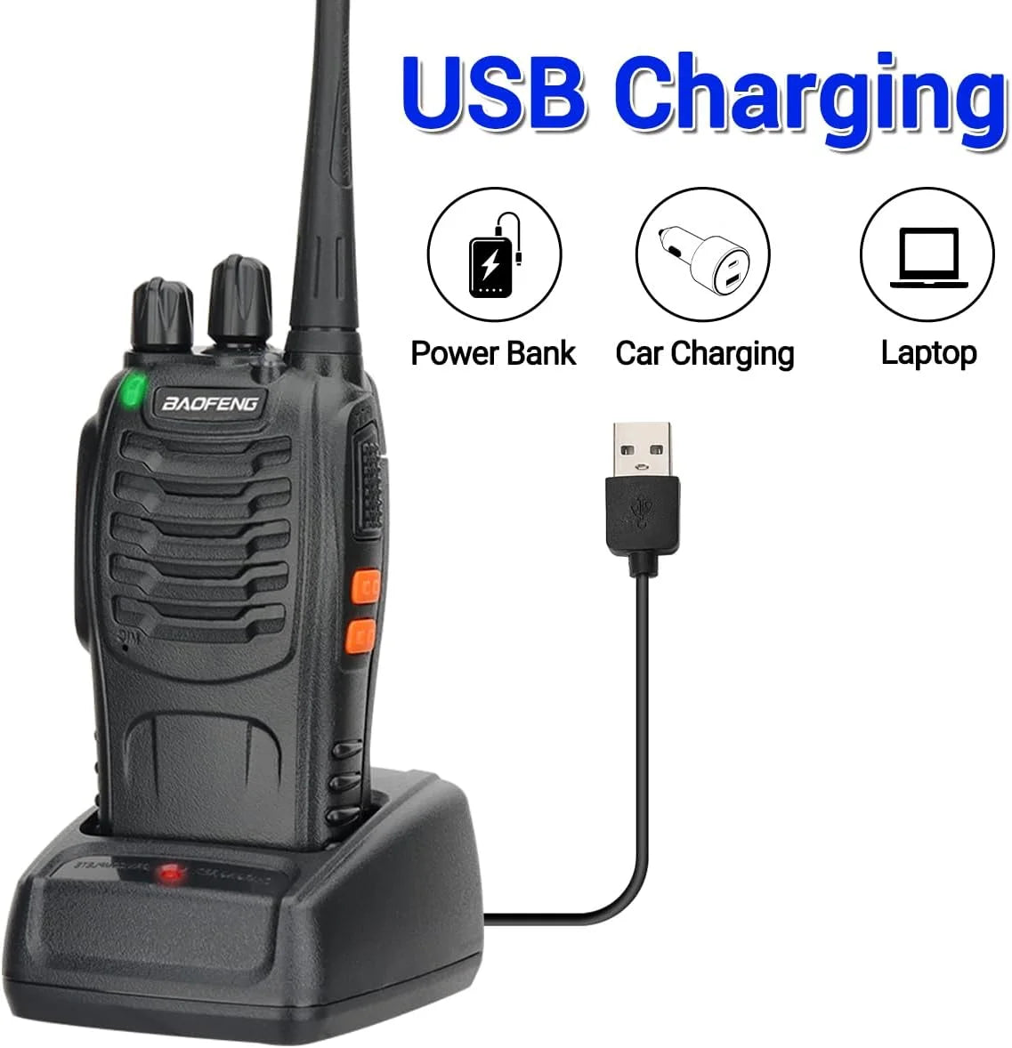 3/6PCS Walkie Talkie Wireless Copy Frequency UHF Long Range High Power Upgraded VOX Ham Two Way