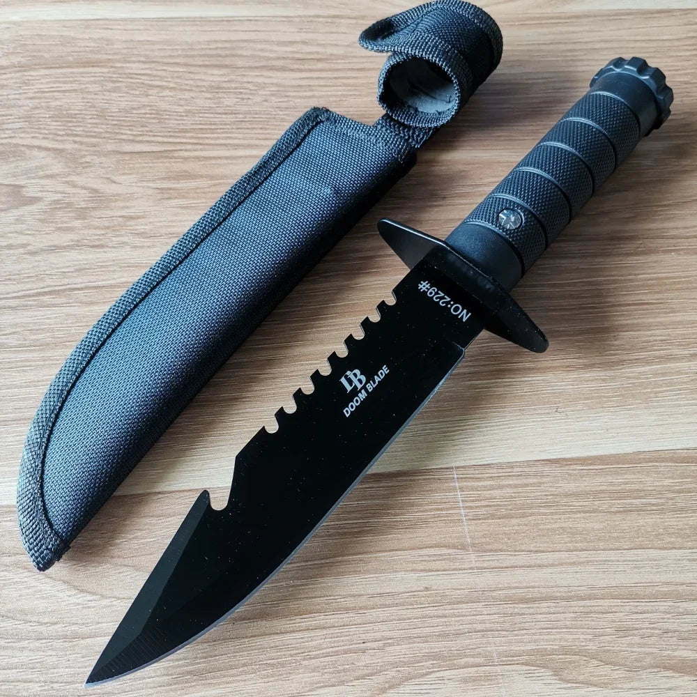 Premium Stainless Steel Knife Set: Fixed&Folding Blades for Camping, Hiking, Survival - Rust-Resist