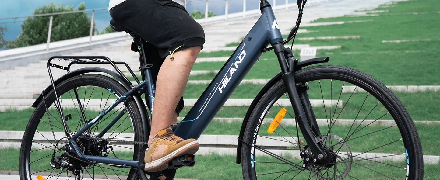 Electric road bike, detachable lithium battery,Including shelves, 250W, with LCD display