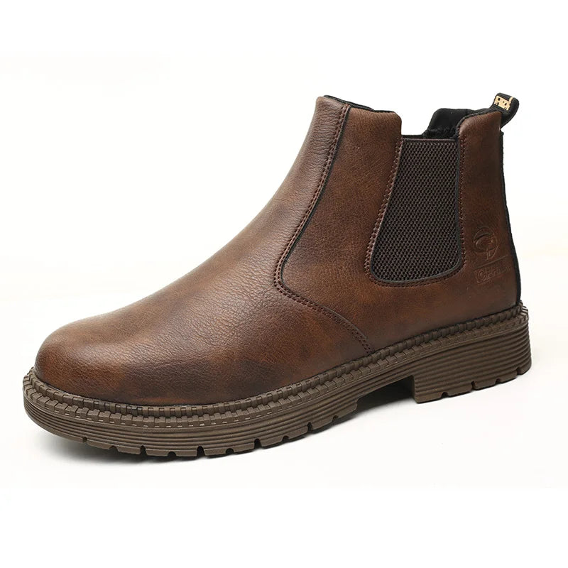 Anti-smash and anti-puncture work shoes high top four seasons safety shoes