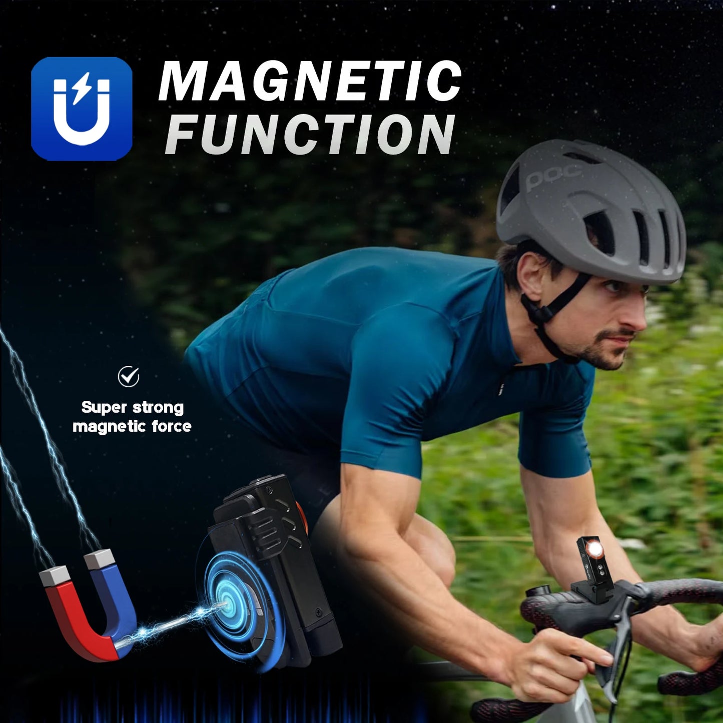 EDC Headlamp 5 Modes Powerful Flashlight USB C Rechargeable Red Light Headlight with Magnet, Hiking