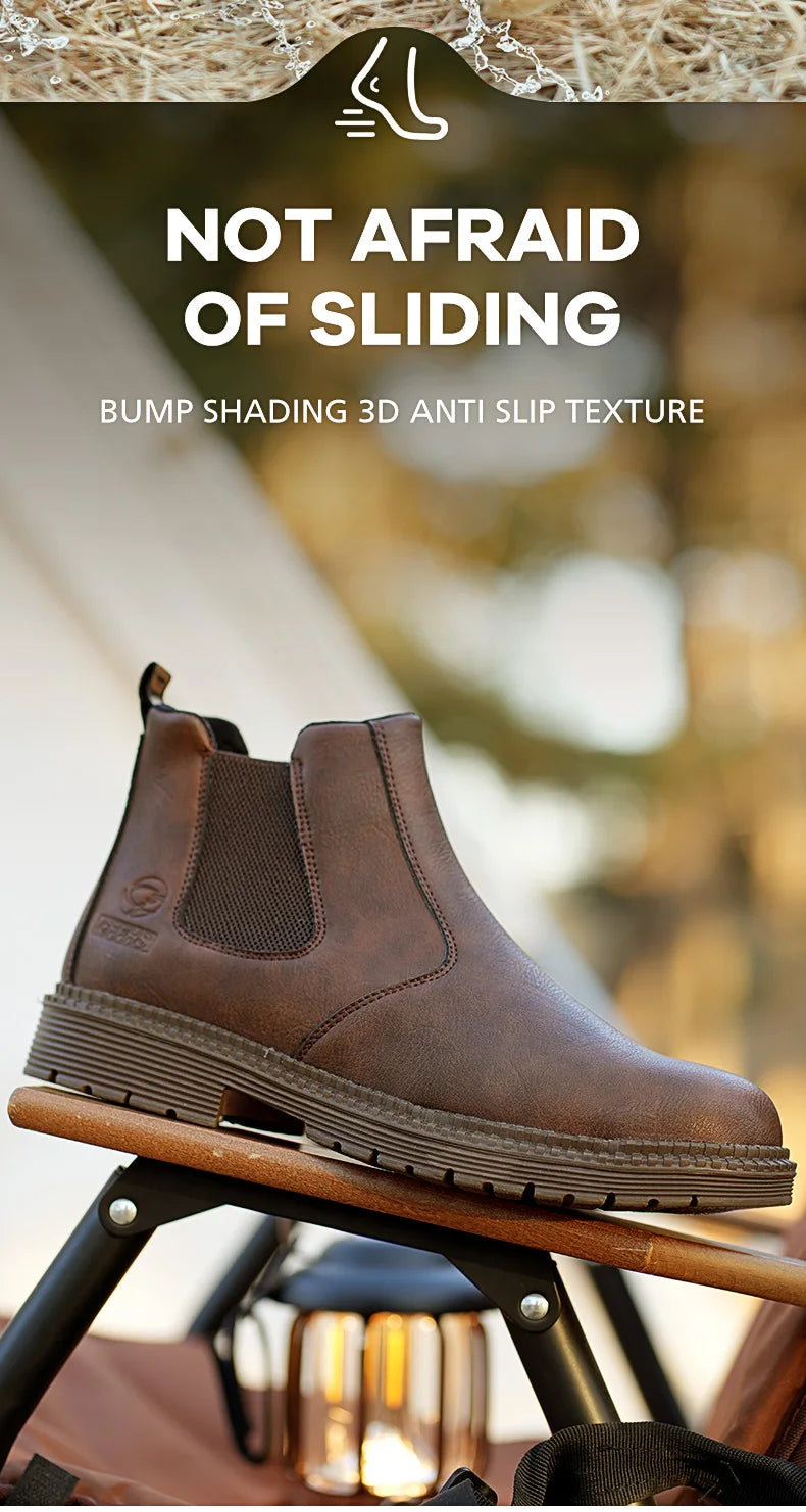 Anti-smash and anti-puncture work shoes high top four seasons safety shoes