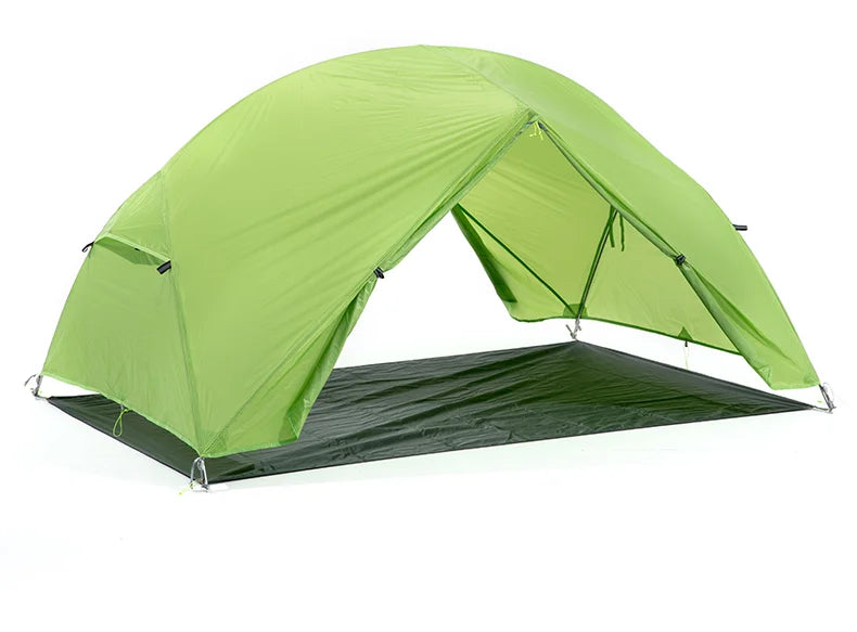 2 Person Ultralight Camping Tent 20D 380T Nylon Double Layer Waterproof Backpacking with free mat