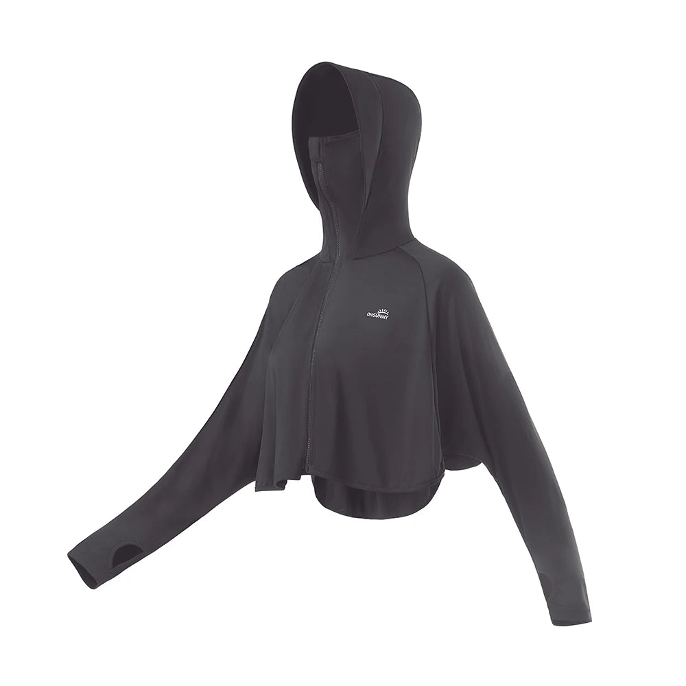 Sunscreen Jackets Women UV Protection Clothing UPF50+ Hoodie Breathable Coats, Running Cycling