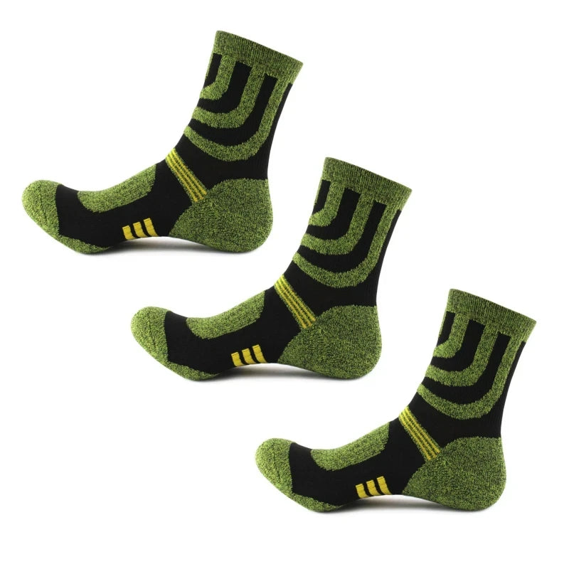 5 Pairs Socks Men Anti Blister Autumn Winter Terry Sports Cycling Marathon Camping Trekking Rugby