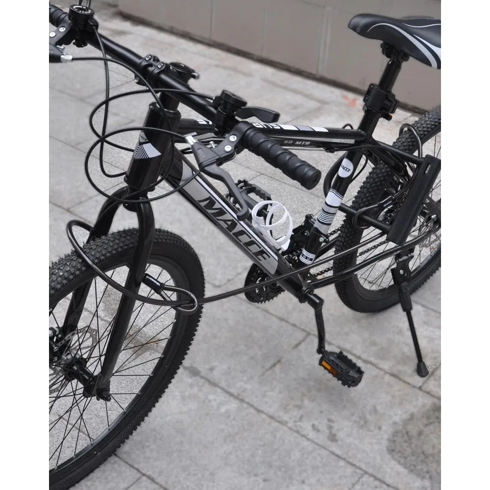 Bike Locks Heavy Duty Anti Theft, U Lock, Ebike, 18mm Shackle, 6FT Steel Security Cable, 3 Keys