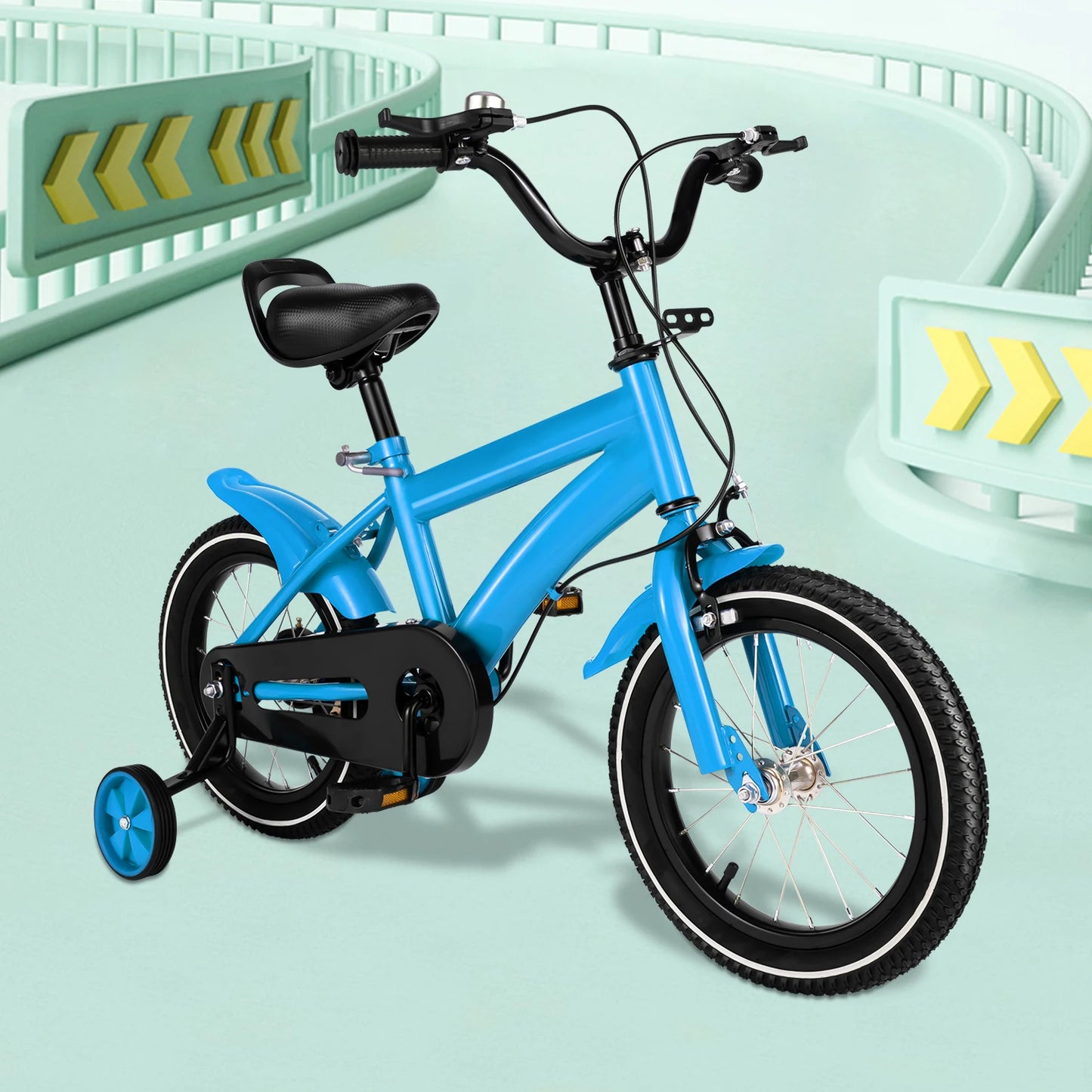 14 Inch Bike Boys Girls Bicycle Student Bike for 2-11 Years Kids Bike White/Red/Blue/yellow