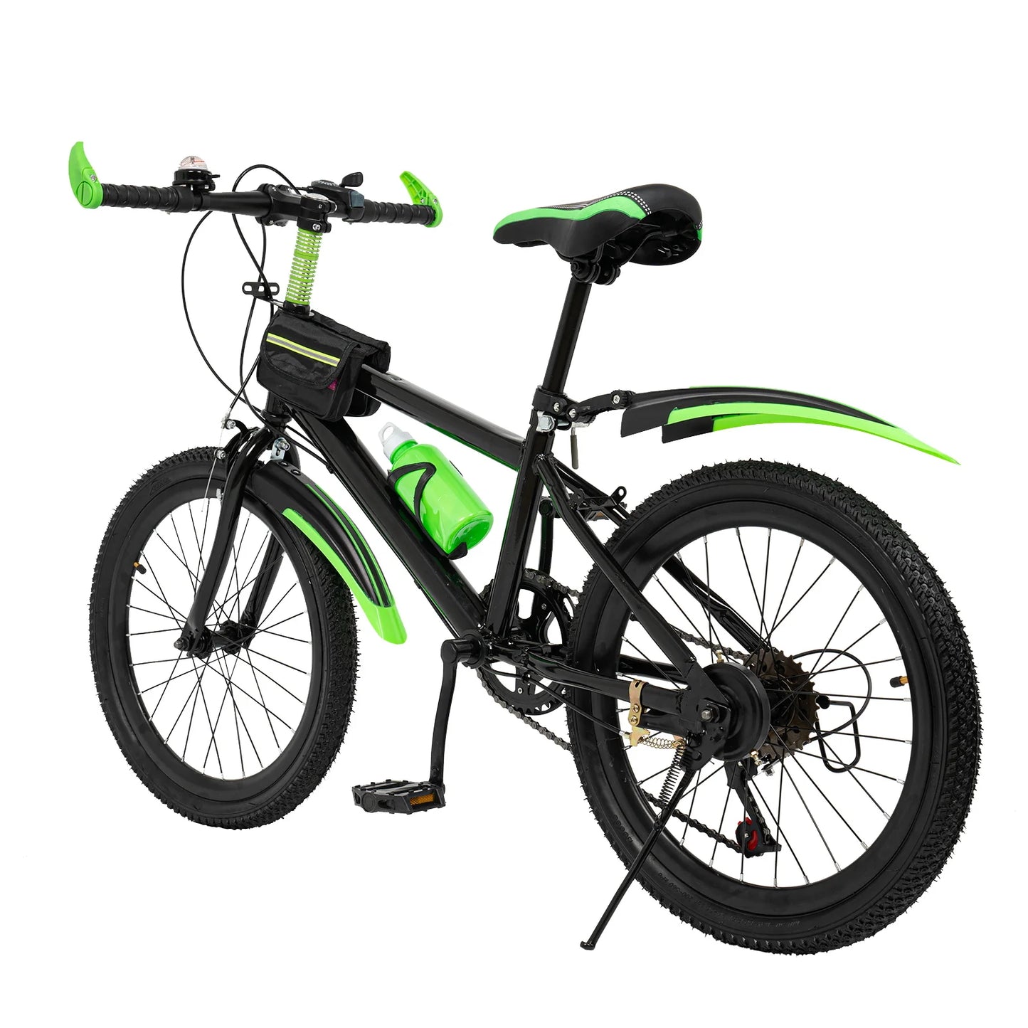 20" Mountain Bike 7 Speeds Kids Bicycle Dual-Disc Brakes Height Adjustable MTB Boys Girls