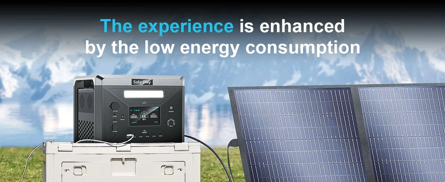2400W/2160Wh Power Energy Stations Q2501 Rechargeable Batteries Solar Panels 200W FoldableOutdoor