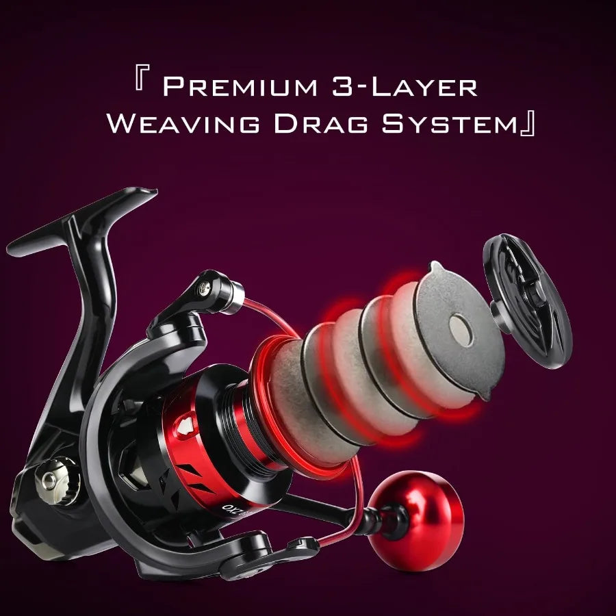 Ultralight Graphite Spin Rod &Reel Combo Precision Casting, Light Tackle Applications 2Piece Design