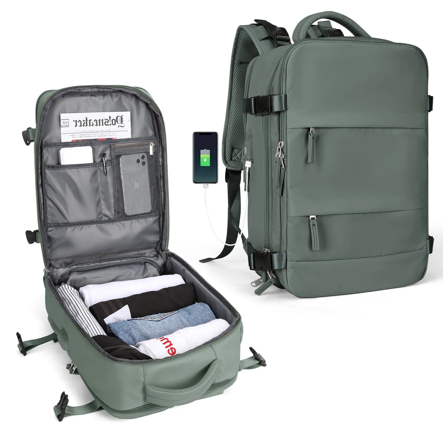 Large Travel Backpack for Women Men, Weekend Carry on,Waterproof