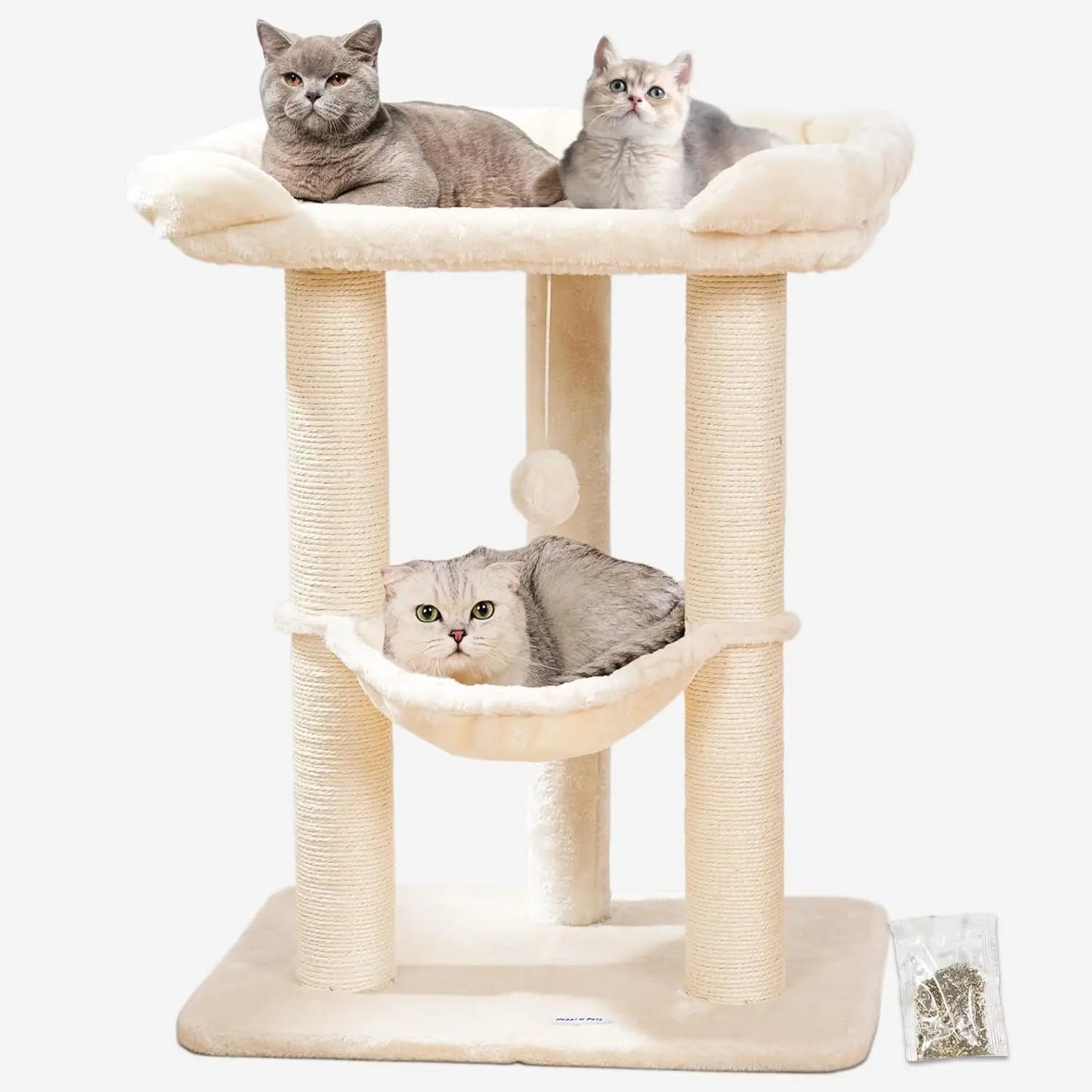 Cat Tree Tower for Indoor Cats, Cat Scratch Post with Large Bed for Maine Coon Big Cats