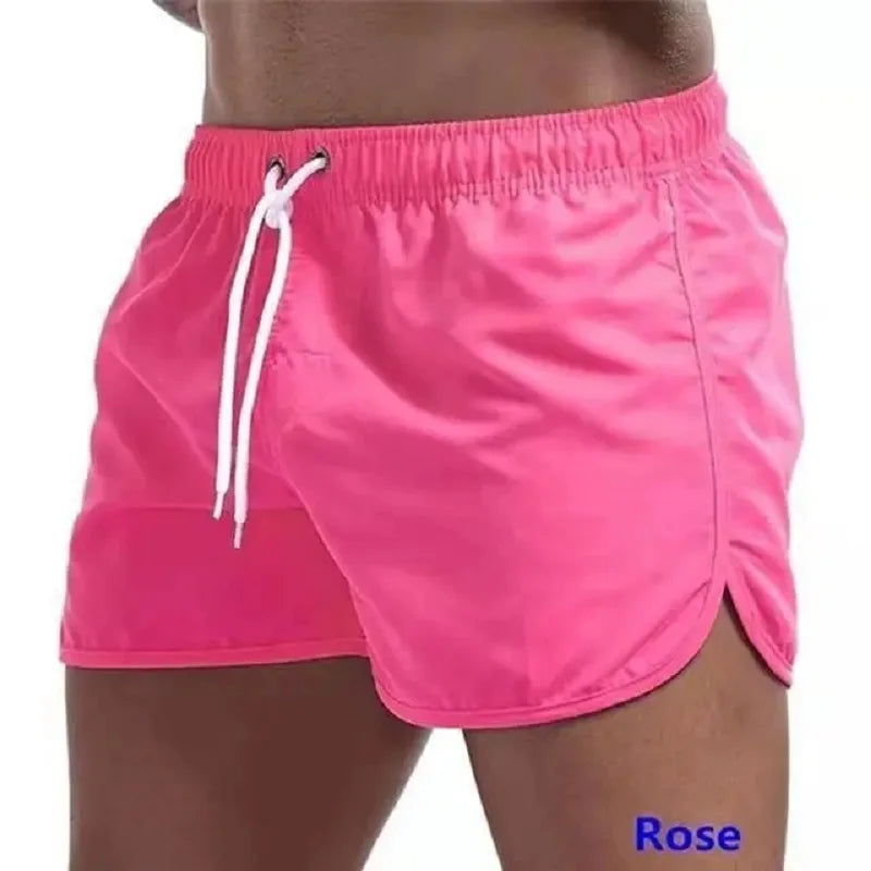 men's Swimwear Low Waist Surfing Trunk sexy male pocket swimming beach board short