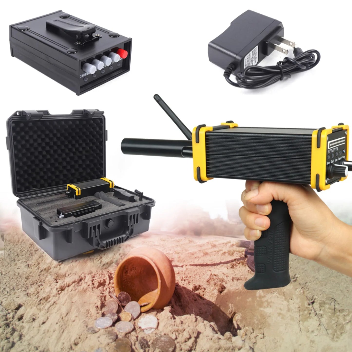 110 V Metal Detector, Underground Metal Scanner, Treasure Detector, Gold, Silver, Gem, Diamond