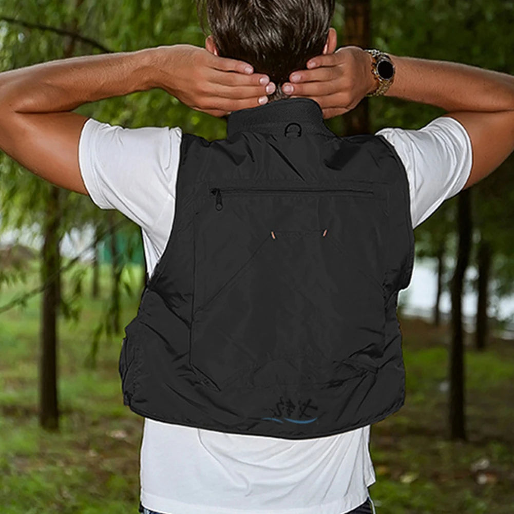 Fishing Vest Multi Pockets Breathable Mesh Outdoor Sports Summer Boating Jackets