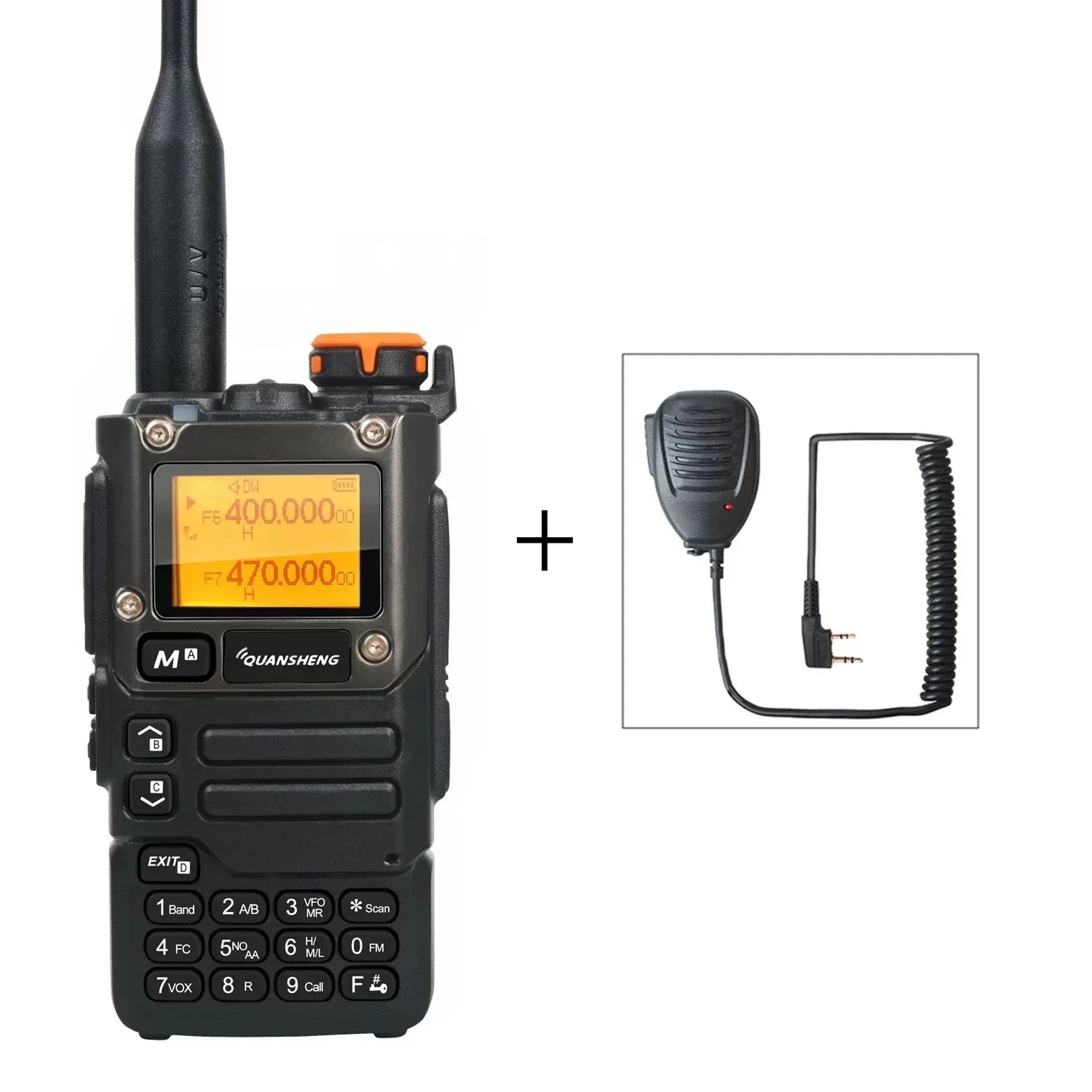 UV-K6 Walkie UVK58 Air Band Radio TyepC Charge UHF VHF DTMF Scrambler NOAA Wireless Frequency 2 Way