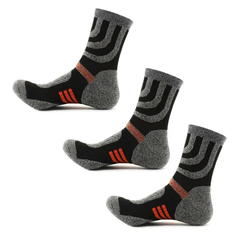 5 Pairs Socks Men Anti Blister Autumn Winter Terry Sports Cycling Marathon Camping Trekking Rugby