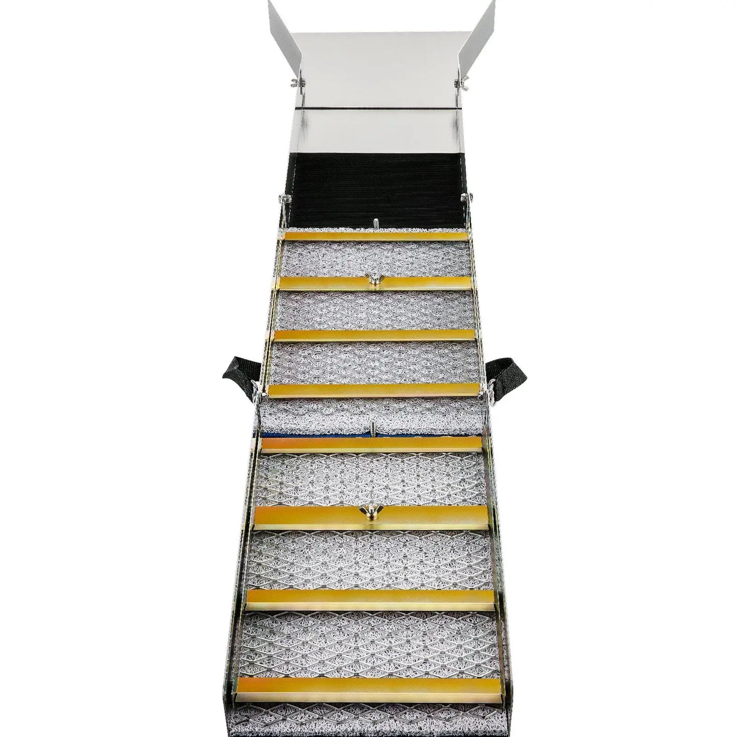 "50" Folding Sluice Box – Aluminum w/ Miner's Moss for Gold Prospecting (Portable & Lightweight)."